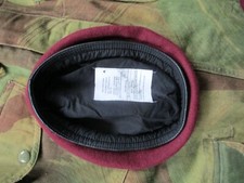 PARACHUTE REGIMENT & AIRBORNE FORCES issue MAROON BERET leather band 55CM s used