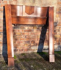Original solid oak English Art Deco Fireplace fire Surround 