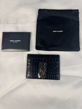 YSL Croc-Embossed Leather Card