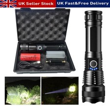 Rechargeable Powerful Camping Lamp Police Torch LED Super Bright Zoom Flashlight