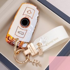 KEY COVER FOR BMW E90 E60 E70 E87 REMOTE COVER CASE M3 M5 X1 E92 BUTTON WHITE