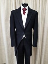 Boys Black Morning Tail Coat Ideal for Weddings, Formal Wear, Prom, Fancy Dress.