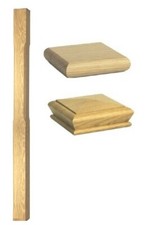 Stair Stop Chamfer Newel 1500mm Post - Solid Wood - Oak Quality Uk Manufactured!