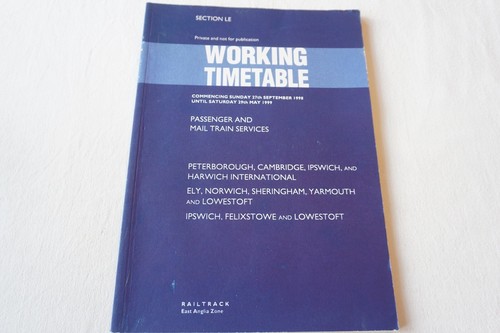 1998 railway working timetable - 1998,