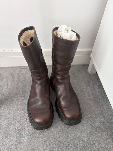 Vintage prada brown lugg sole - brown,