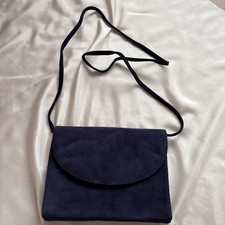 Harrods Navy Suede Shoulder