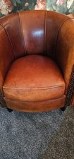 Childs tub chair real leather - tub,
