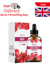 Pure Rose Essential Oil - Therapeutic Oil for Beautiful Skin, Stress Relief