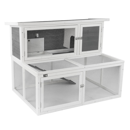 Wooden rabbit hutch 4ft - wooden,