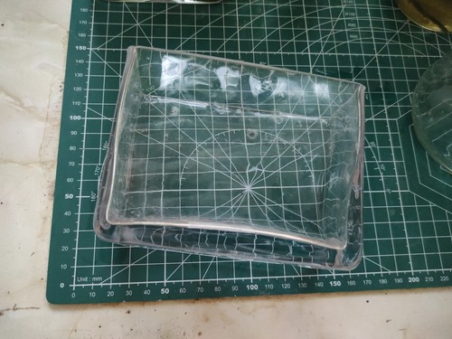 Glass rectangle vase - glass,