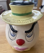 Vintage 1950s Swear Jar 2-Face Temper Changes Dendan Ware Money Box