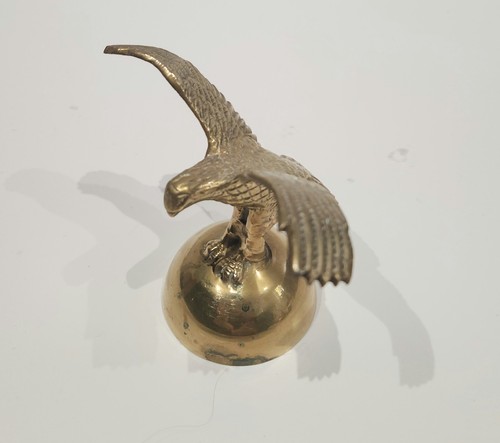 Large solid brass eagle hawk - /,