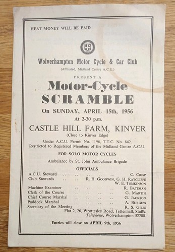 Motor cycle racing - motor, scramble