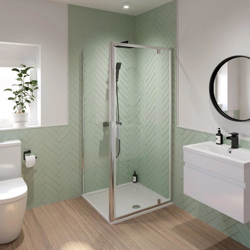 700x700 pivot shower - 700x700, side