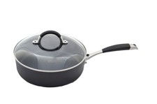 STELLAR 3000 VERVE 24CM NON STICK SAUTE PAN & LID BLACK EX DISPLAY