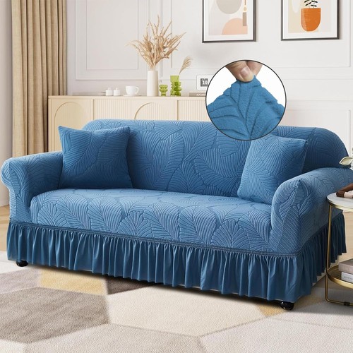 Jacquard velvet stretch sofa - stretch,