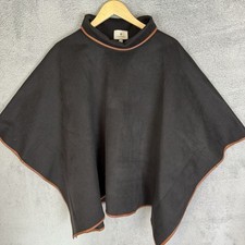 Tuckernuck Funnel Piper Poncho Leather Trim Womens One Size Black