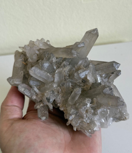 Smoky quartz crystal cluster - quartz,