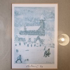Harold Riley signed print of