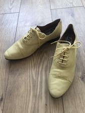 Lanvin Yellow Leather Oxford Designer Shoes EU 41 UK 7.5 US 10