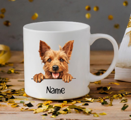 Australian terrier dog peeping - dog,