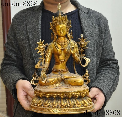 Tibetan buddhism bronze white - buddhism,