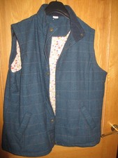 Ladies blue checked Gilet