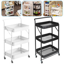 3 Tier Folding Trolley Cart