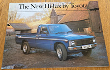 1979 TOYOTA HI-LUX car brochure from the UK. Hilux pick-up sales catalogue