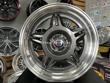 4 x 17 Inch 4x100 Alpina Style Old School Silver Wheels: Fits For BMW E30 E21