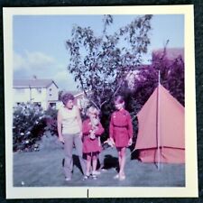 Small Colour Photo Woman Girls Tent Camping Photograph Group Fashion Color