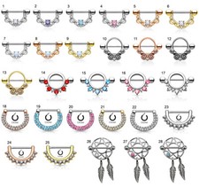 Nipple shield bar ring - shield,