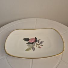 Vintage Wedgwood Hathaway Rose  Trinket Dish Soap Dish Fine Bone China England