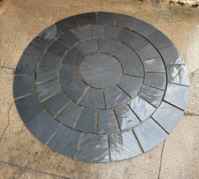 2.4m Natural Slate Circle Patio Kit – New Garden Feature Paving