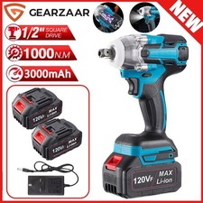 1000Nm 1/2" Cordless Electric Impact Wrench Drill Gun Ratchet Driver W/ Battery