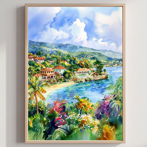 Jamaica caribbean watercolor - caribbean,