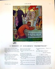 Old Print Man Pray Death
