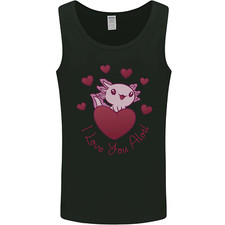 I Love You Alotl Valentines Day Axolotl Mens Vest Tank Top