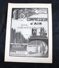 1921 French Print Advert 'LUCHARD AIR COMPRESSORS FOR GARAGES' 12" x 9"