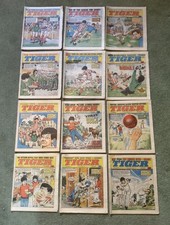 TIGER Comic Collection from 1984 - 12 comics April May June LOT 3