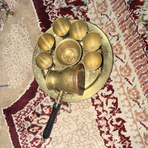 Brass goblets set with - brass,
