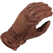 DXR Soundtrack Waterproof Motorbike Motorcycle Leather Gloves - Brown