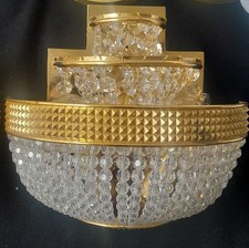 Pair of Gold-Plated 2-Light