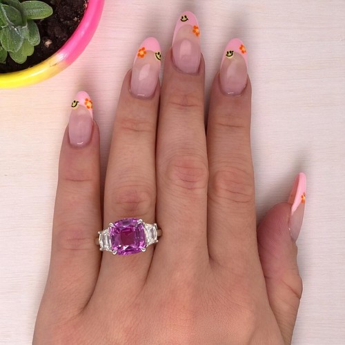 Lab created carat pink - created,