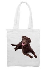 CHOCOLATE LABRADOR DOG SHOULDER BAG - Lab Retriever Dogs Pet Shopping Tote