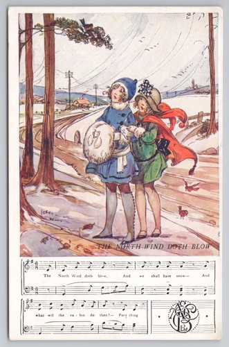 Postcard antique music - postcard,
