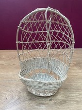 Vintage Wicker Wall Hanging Flower Basket Gardening Home Cottage Rustic