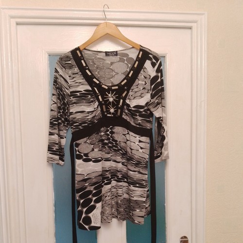 Saloos beaded tunic grey - beaded, tunic,grey