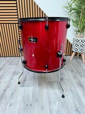 Gear4Music 16” x 16” Floor Tom Drum / Red #OO39