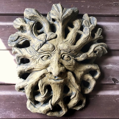 Root large green man - "root", wall